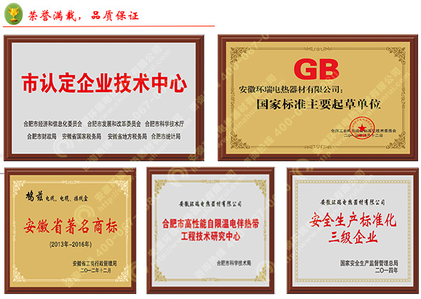 環瑞部分榮譽資質