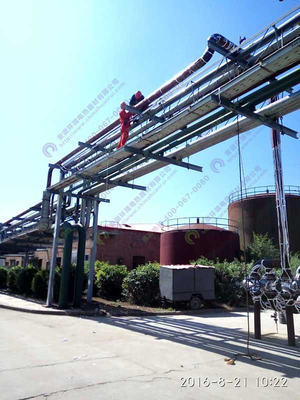 大慶煉化聚合物二廠熱風爐改造工藝瓦斯外網項目管道電伴熱保溫2