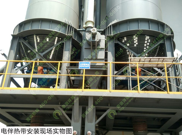 電伴熱帶在現場安裝實物圖