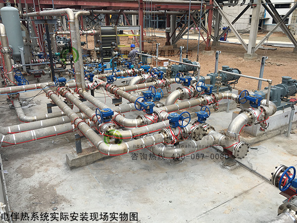 電伴熱系統現場實際安裝實物圖